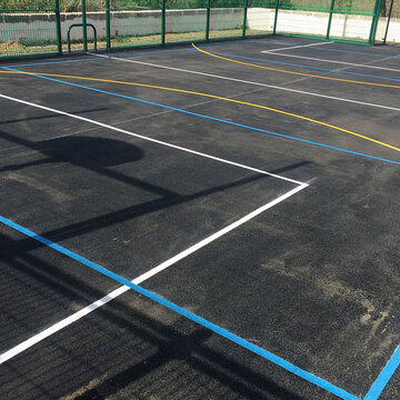 Marquage de terrain de basket 