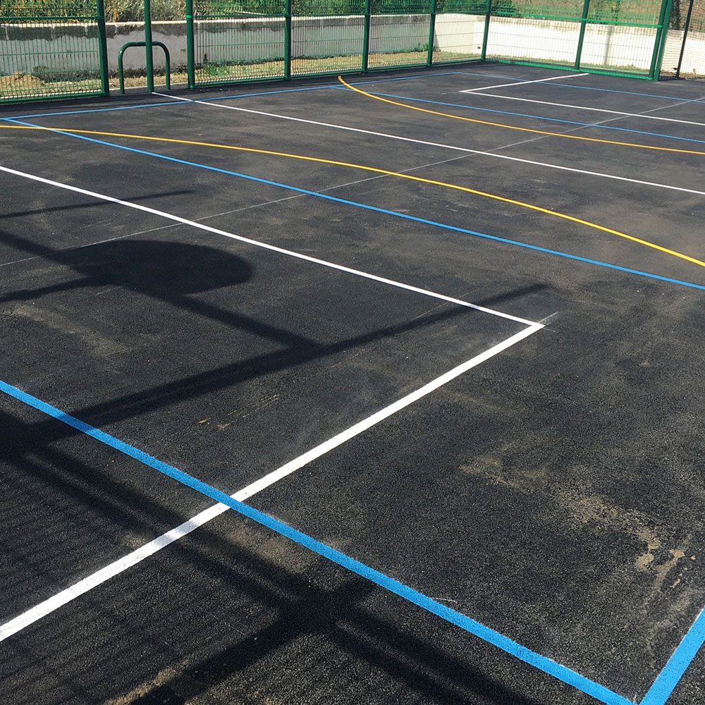 Marquage de terrain de basket