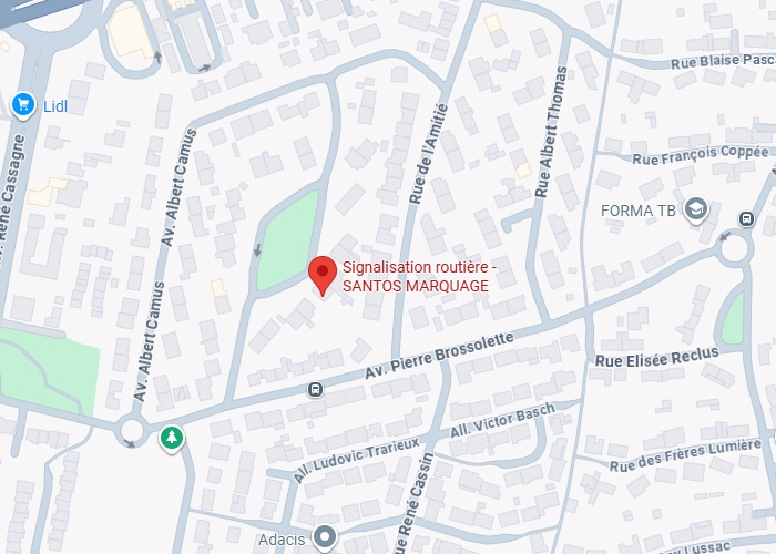 Localisation Santos Marquage : Carte Signalisation Routière